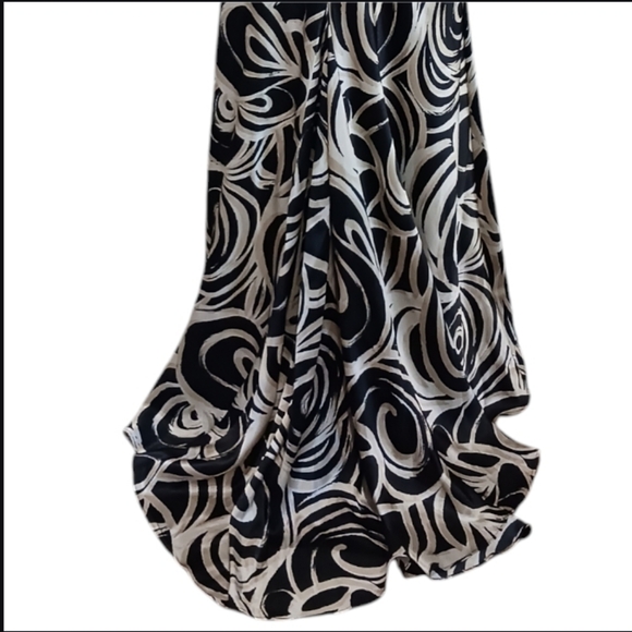 Betsy & Adam Halter Satin Mermaid Gown - Picture 5 of 15